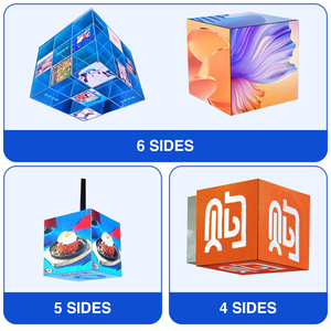 Ngoài trời <span class=keywords><strong>LED</strong></span> <span class=keywords><strong>Cube</strong></span> màn hình ma thuật <span class=keywords><strong>Cube</strong></span> Màn hình <span class=keywords><strong>LED</strong></span> kỹ thuật số biển biển quảng cáo 4 khuôn mặt màn hình quảng cáo <span class=keywords><strong>LED</strong></span> <span class=keywords><strong>Cube</strong></span> hiển thị - Product Image 2