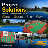 Revêtement de surface antidérapant et absorbant les chocs pour terrains de tennis/pickleball/badminton/basketball en acrylique dur pour extérieur
