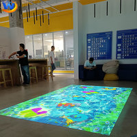 Équipement interactif 360 de projection d'hologramme de mur/plancher expérience immersive de projecteur de vidéos 3D