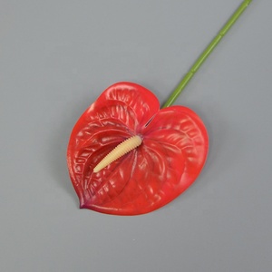 LUYI Nuevas Plantas Artificiales de Látex con Tacto Real, Ramas Individuales de Anturio, Flores al por Mayor para Decoración de Bodas y Hogar - Product Image 5