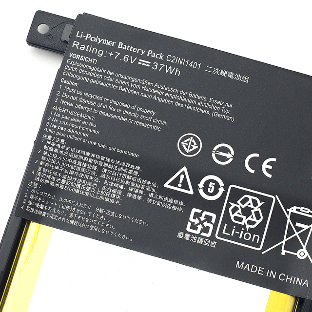 RUIXI   Battery C21N1401 for ASUS 4500mAh 7.6V 38Wh Laptop Batteries
