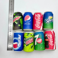 Jouet souple en forme de canette de soda géante, forme cylindrique mince, corps de canette imprimé en couleur, proportion réaliste de canette métallique, anti-stress
