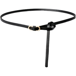 <span class=keywords><strong>Ceinture</strong></span> mince de mode simple pour femmes accessoire de petit noeud <span class=keywords><strong>sans</strong></span> trous pour <span class=keywords><strong>boucle</strong></span> en alliage de jupe et de pull - Product Image 6