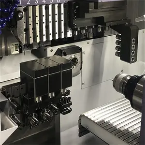 स्विस प्रकार निर्माता बुर्ज मशीन 2 स्पिंडल वर्टिकल हिंडोला पुराना प्रेसिजन ताइवान सेंटर टायर्निंग सीएनसी स्वचालित खराद