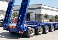 Remorque surbaissée extensible robuste avec plateforme ultra-basse pour le transport de marchandises surdimensionnées