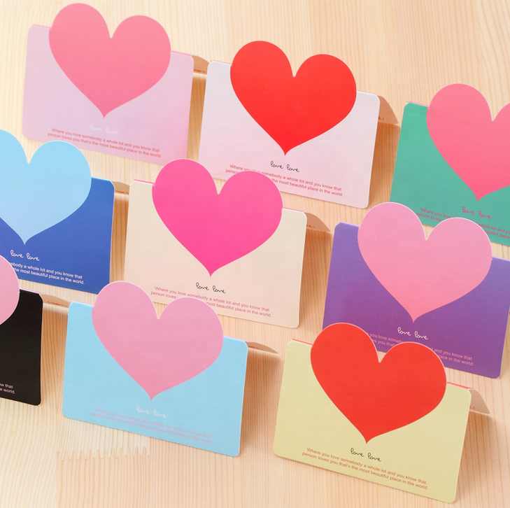 Индивидуальные поздравительные открытки в форме сердца, сделай сам, маленькие подарки, спасибо, открытка на день Святого Валентина