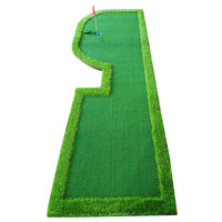 Tapis d'entraînement de golf en herbe artificielle sur mesure, mini-golf, aide à l'entraînement de golf, dispositif de putting sur 18 trous en EVA