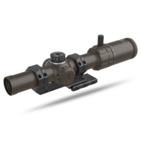 TYPHON LPVO Scope 1-10X24 FFP Marron Gravé Verre Tactique Chasse Scope Optique Réticule Soupir Avec Aluminium Tactique Scope Mount