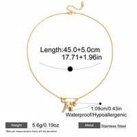 Collier Pendentif Épingle de Sûreté Personnalisé en Acier Inoxydable 316L Plaqué Or PVD 18K, Breloques Croix, Clé, Cadenas, Cœur, Bijoux Tendance