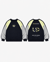 Sudadera de Bloques de Color para Niños 2026, Novedad, Estilo Urbano con Parches, Jersey Casual Hip Hop de Corte Holgado con Cuello Redondo, Moda Primavera Otoño