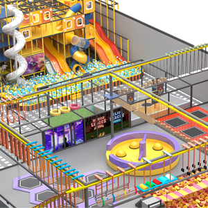 Aire de jeux intérieure de 9 m de hauteur avec toboggan en spirale et structures de jeu multi-niveaux |   Équipements d'amusement commerciaux pour enfants - Product Image 4