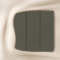 Interrupteurs muraux WESA ultra-minces EU 3 gangs 1 voie, interrupteurs de lumière de luxe modernes à bouton-poussoir