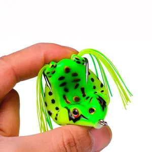 Commercio all'ingrosso Soft Frog Bait Fishing Lure produttore Top Water Plopper Soft Frog Fishing Lure