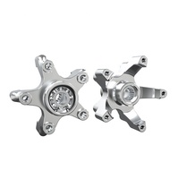 Connecteur de roue en aluminium argenté personnalisé en gros collier d'essieu pignon boulons de moyeu écrous