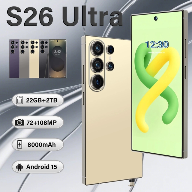 2026 New SAM S26 Ultra 5G Phone 22GB+2TB Global Edition Original Smartphone Android 15 Mobile Phone