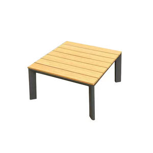 Meubles de <span class=keywords><strong>jardin</strong></span> de luxe cadre en métal aluminium <span class=keywords><strong>composite</strong></span> poly bois ensemble de canapés d'angle pour l'extérieur - Product Image 2