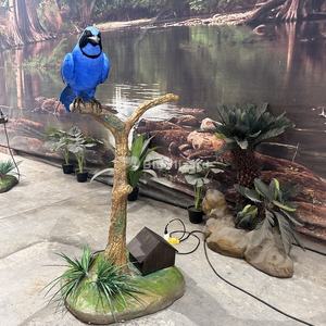 Blu lucertola parco a tema su misura di uccello animato Animatronic animale uccello africano con 3D stampato testa e artigli - Product Image 5