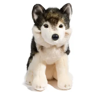 Baby Stuffed Toy For Baby Custom 15cm 6" Puppy Promotional Led Plush Stuffed Soft Husky Animal Dog Activity Toy