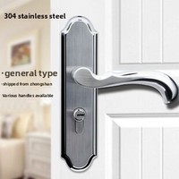 Serrure de porte intérieure en acier inoxydable 201 pour chambre à coucher, modèle FM-A-201, poignée universelle silencieuse compatible avec le bois massif, fabriquée en Chine