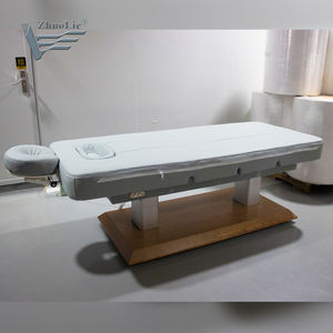 เตียงสปาไฟฟ้าหรูหราสไตล์<span class=keywords><strong>ไทย</strong></span>สมัยใหม่ พร้อมที่นอนทำความร้อน 4 มอเตอร์ ปรับพนักพิง/พนักวางขาได้ โครงไม้ สำหรับร้านเสริมสวย - Product Image 5