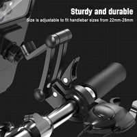 Support de téléphone portable étanche pour moto, en matériau ABS, fixation flexible pour vélo électrique et voiture