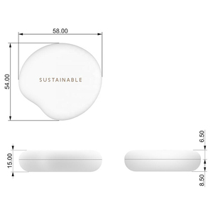 Imballaggio cosmetico unico biodegradabile di bambù bianco magnetico <span class=keywords><strong>polvere</strong></span> vuota compatta con apertura ruotata - Product Image 3