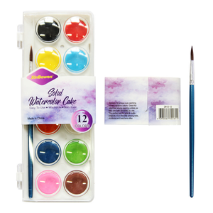 Xin Bowen 12 couleurs lumineuses non toxiques <span class=keywords><strong>aquarelle</strong></span> peinture gâteau <span class=keywords><strong>débutant</strong></span> étudiants solide eau couleur ensembles de peinture - Product Image 6