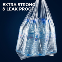 Sac en rouleau personnalisé sans BPA, haute transparence, en LDPE, avec soufflet latéral, scellage étoilé, à poignée à nouer, pour supermarché