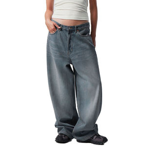 Jeans baggy personnalisés de haute qualité, coupe large classique, pour hommes, effet délavé Monkey Wash Y2K, vente en gros Chine - Product Image 4
