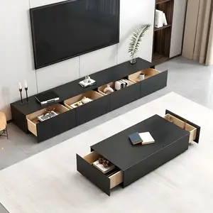 Lüks tv dolabı oturma odası modern tasarım monte ahşap TV standları konsol ev ofis mobilyaları oturma odası Tv dolabı