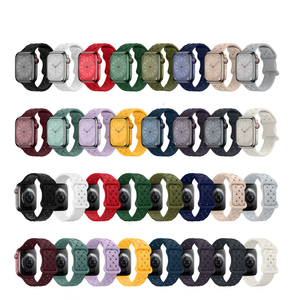 แถบยางซิลิโคนทอสำหรับ <span class=keywords><strong>Apple</strong></span> <span class=keywords><strong>Watch</strong></span> 8/<span class=keywords><strong>7</strong></span>/6/5/4/3/2/1สายกีฬาสำรองสำหรับ45/42/44/46มม. - Product Image 3