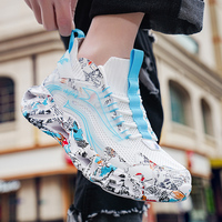 Mode lame Tennis baskets décontractées coloré confort antidérapant travail Sport athlétique formateur hommes sans lacet course chaussures de marche