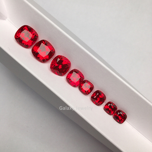 Artificial Stone Lab Grown <strong>Ruby</strong> Pigeon Blood Red Loose Gemstone 6x6mm 7x7mm 8x8mm Cushion Shapes <strong>Ruby</strong> Stone for Jewelry Making - Product Image 3