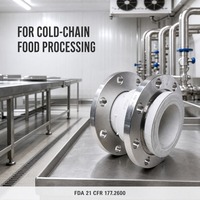 Joint d'expansion en caoutchouc à bride de qualité alimentaire, soufflet flexible DN80 PN16 en acier inoxydable 304 pour ligne sanitaire