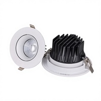 Spot LED encastré en aluminium moulé sous pression, design minimaliste moderne, anti-éblouissement, projecteur mural COB, IRC 80-89, Small Hill Home