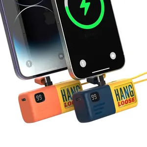 आईफोन 16 बैटरी पैक बैटरी एक्सटर्नल मिनी पावरबैंक के लिए अपग्रेडेड कैप्सूल पावर बैंक 5000 एमएएच पोर्टेबल चार्जर फास्ट चार्जर