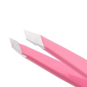 Alta calidad antiestático en ángulo inclinado puntiagudo precisión ceja depilación Facial maquillaje ceja cepillo 2 en 1 pinzas para cejas - Product Image 4