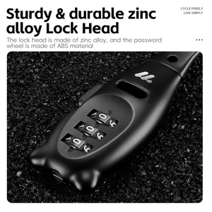 WEST BIKING-Candado portátil con contraseña para bicicleta, candado digital ajustable, fácil de usar, candado para ciclismo de montaña y carretera - Product Image 3