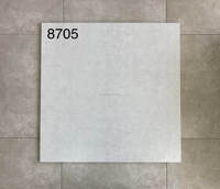 Carreaux de sol en céramique antidérapants pour salle de bain, toilettes, gris ciment mat 80x80, style minimaliste moderne, pour cuisine, balcon, salon