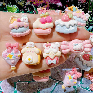 CHENXI Adornos de Resina Ecológicos DIY Pintados a Mano con Diseño de Cachorro de Dibujos Animados y Pastel de Frutas para Decoración del Hogar y Regalos - Product Image 2