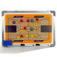 Tableau d'entraînement tactique en plastique durable pour le basketball et le football, avec aimants, couleur bois naturel, utilisation intérieure/extérieure