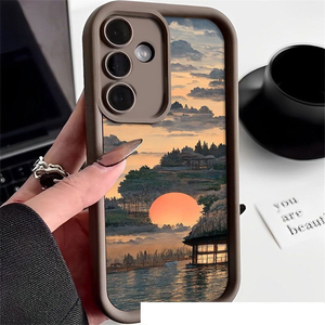Funda Protectora para Teléfono Móvil con Diseño de Lente de Escalera y Estampado de Atardecer, Resistente a Golpes, de TPU, para Samsung A52 <span class=keywords><strong>A53</strong></span> A54 A55 A56 A71 F23 <span class=keywords><strong>M23</strong></span> - Product Image 1