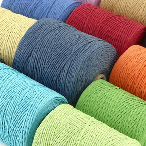 Corde en papier torsadé à double brin de 300m, corde tressée à chapeau fait à la main, câble métallique à brin bleu - Product Image 3