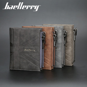 Baellerry Men's Short <b>Wallet</b> Pu Leather Multi Card Slot Vertical Zipper Credit Card <b>Holder</b> Everyday Use - Product Image 4