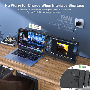 Moniteur portable d'extension à double écran de 14 pouces avec interface IPS Type C <span class=keywords><strong>offres</strong></span> bon marché pour PC <span class=keywords><strong>PS5</strong></span> Notebook Desktop - Product Image 6