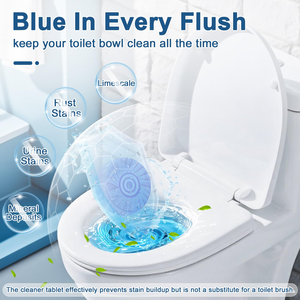 Bloc nettoyant WC bleu solide de haute qualité, désodorisant et assainissant pour toilettes, avec javel - Product Image 6