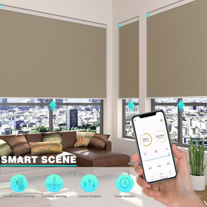 ستائر خلوية ذكية للنهار والليل، ستائر نوافذ آلية مزدوجة الخلايا مع تعتيم مدمج - Product Image 3