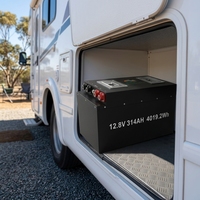 Batterie LiFePO4 haute capacité 12V 314Ah à décharge profonde pour camping-car, caravane, bateau, système solaire et systèmes d'alimentation de camping-cars