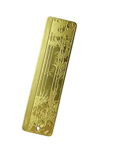 Custom Bookmark Stainless Steel Bookend Engravable Metal Crafts Plated Gold Book Marks