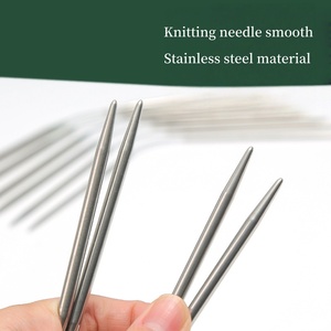 Vente en gros 3 pièces mini aiguilles à tricoter circulaires en acier inoxydable à double pointe pour bonneterie manchette anneau pull couture - Product Image 4